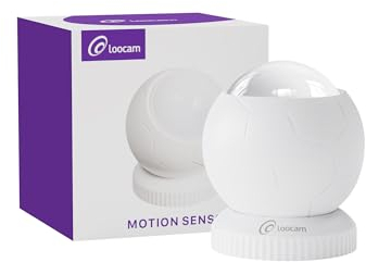Loocam Zigbee Wireless PIR Motion Sensor, REQUIRES LOOCAM HUB/GATEWAY, Movement Monitoring, Motion Detectors for Home Alarm System, Smart Home Life APP Control for Smart Automation