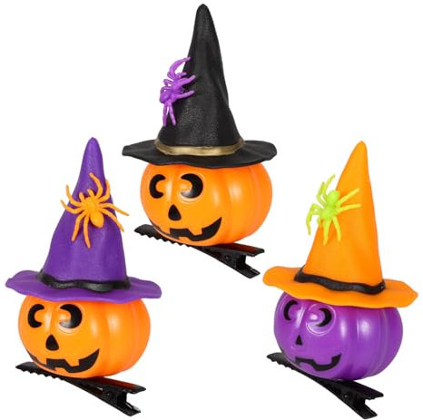 minkissy Kit Dépingles À Cheveux Halloween Ensemble Dépingles À Cheveux Pince À Chapeau Citrouille Pour Fêtes Et Jeux De Rôle