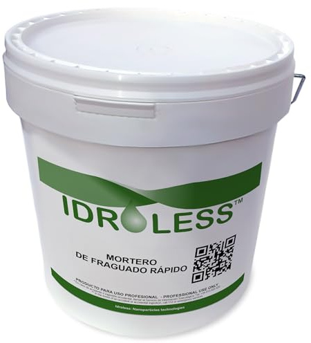 Mortier à prise rapide (5 kg) - Pour les réparations, même sur surfaces humides et fuites d'eau. Séchage quasi instantané - Idroless