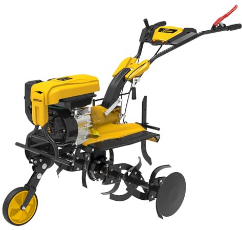 GARLAND Donkey 8116 NRQG-V24 - Motoazada Gasolina 4T 225cc, 116 cm Ancho de Trabajo, transmisión Directa, 6 Fresas con Eje Hexagonal, Discos protegeplantas, labranza Profesional.