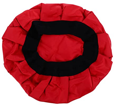 FOYTOKI Cápsula de Gel Adecuado para Hidratación Profunda Gorro Térmico Cabello Rojo para Acondicionamiento Profundo, Tapa Térmica Apta para Microondas y Cuidado del Cabello