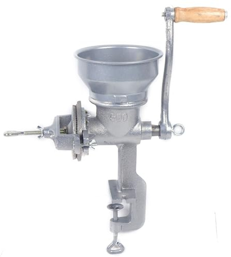 Molinillo manual de grano para frutos secos, café, especias, semillas de amapola, finura ajustable, molino de harina de manivela para la cocina del hogar
