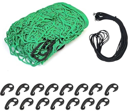 Safety Cargo Net For Pickup Truck, Roof Rack Cargo Netting Trailer Luggage Net Heavy Duty Elasticated Polyethylene Bungee Netting, For Luggage&Gardens Secure Load Logistics Moving Supplies(2m*3m)