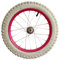 35,6 cm Rose métallique/Blanc Tube Pneu pour roue de vélo avant
