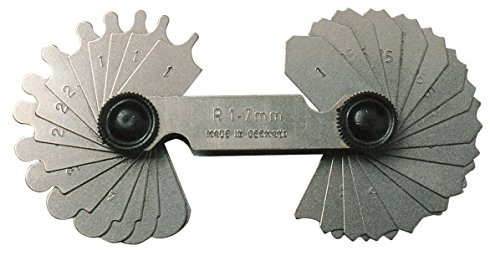 CNC QUALITÄT Radienschablone Konkav und Konvex Radienlehre Radius 1,0-7,0 mm