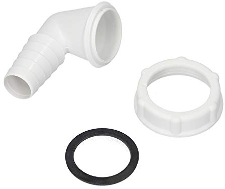 LUTH Premium Profi Parts Schlauchanschluss für 1 1/4 Siphon mit Dichtung, 90° gewinkelter Stutzen zum Anschluss des Wasch-/Spülmaschinen-Ablaufschlauchs mit 20-24mm Ø