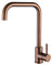 KINSE Grifo Cocina Fregadero Acero inoxidable, Monomando, giratorio 360°, Oro rosa