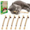 flowerstarry 6 Packs Natural Matatabi Silvervine Chew Sticks, Natural Cat Teeth Nip Cleaning Catnip Toys for Indoor Kitten Teething and Stress