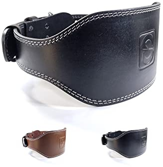 Weight-lifting Belt Gewichthebergürtel Kraftraining | Gym Gürtel Gewichtheben Powerlifting Belt für Kraftsport wie Deadlift, Kniebeugen und Body-Building | Schwarz-Glatt-15cm, M