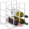 Relaxdays Weinregal, 9 Flaschen, Eisen pulverbeschichtet, Weinhalter stehend, Küche & Bar, HBT: 30 x 27,5 x 20 cm, weiß