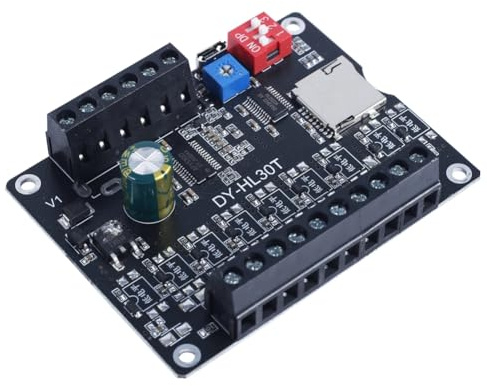 XIAOJUN Modulo di Riproduzione Vocale MP3 da 30 W DY-L30T 9 Trigger Lettore Musicale Scheda Amplificatore di Potenza Scheda TF 32G Max WAV DC 12V 24V MP3 Facile Installazione Facile da Usare A