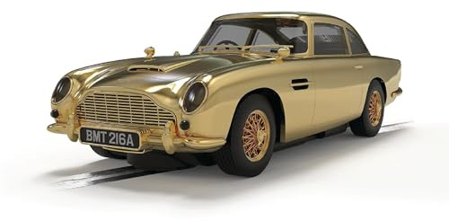Scalextric Cars C4550A James Bond Aston Martin DB5 - Goldfinger - 60th | 60th Anniversary Gold Edition, Toy Slot Car for use with Scalextric Race Tracks or Set, Small Kids Gift Ideas for Boy/Girl