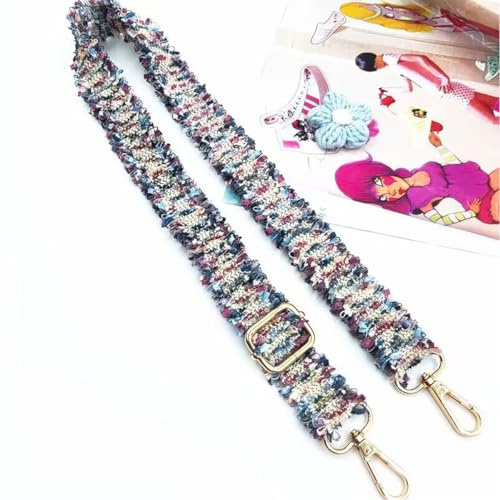 Correa de Hombro Ajustable para Mujer Azul-Morado, 70-130cm Correa de Reemplazo Bolso Colorida para Mujer con Hebilla de Oro Correa Ancha para Bolso para Piel, Monedero, Cruzados, 3cm, 1404