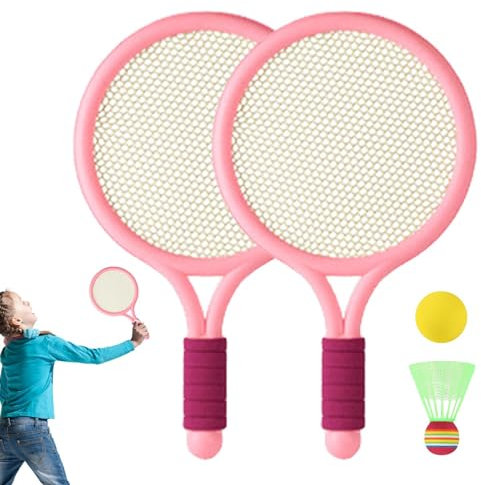 Xvilmaun Kinder-Badmintonschläger,Badmintonschläger-Spielzeug - Sport-Badmintonschläger-Set für die Familie - Double People Sports Tennisballspiel für den Hinterhof