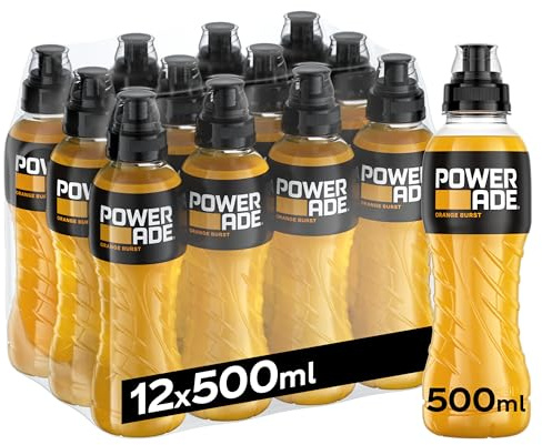 Powerade Golden Mango, Bebida Isotonica Refrescante - Pack de 12 Botellas de 500ml