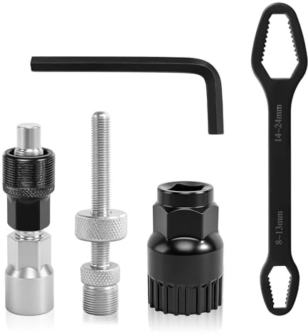 AOROPS Estrattore a manovella per bicicletta, set di attrezzi per la manovella della bicicletta, per chiavi da 16 mm, per la rimozione del cuscinetto interno della bicicletta, set di attrezzi con