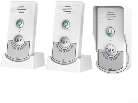 Sistema di citofono senza fili con 2 unità interne, portata 1000 m e funzione interfono, dispositivo esterno resistente alle intemperie per condomini e ville