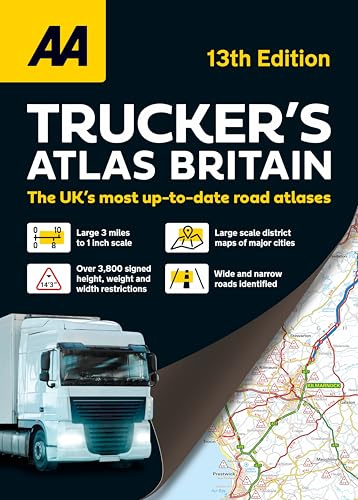 AA Trucker's Atlas Britain (AA Road Atlas Britain) A3 Spiral-bound