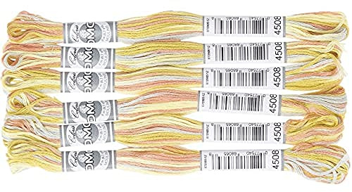 DMC 517-4508 Sticktwist, bomull, 4508 gul, 8 m