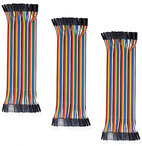 AZDelivery 3 x Jumper Wire Kabel 40 STK. je 20 cm F2M Female to Male kompatibel mit Arduino und Raspberry Pi Breadboard