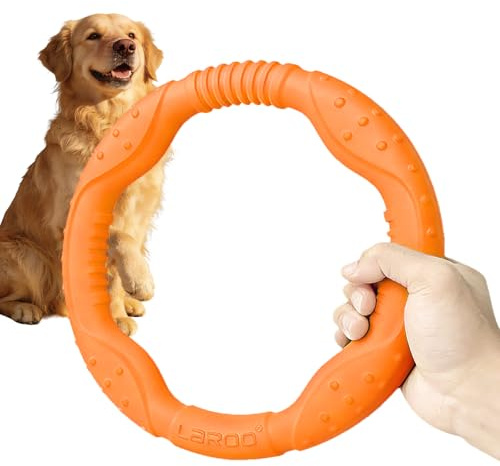 LaRoo Hund Frisbee Hundefitness Ring,Wasserspielzeug Unzerstörbare Float Hunde Disc Flugscheibe Spielzeug,Im Freien Pet Training für Mittel Große und kleine Hunde