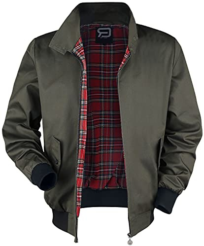 RED by EMP Hombre Chaqueta de transición caqui con cuello alto XL