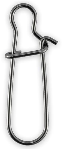 Alwonder Lot de 50 Agrafe Double Fabriqué en INOX Pêche Double Snap Permettent Changer Montages ou Leurres Facilement et Êviter Les Vrillages de Ligne Posséder Une Bonne Traction #0
