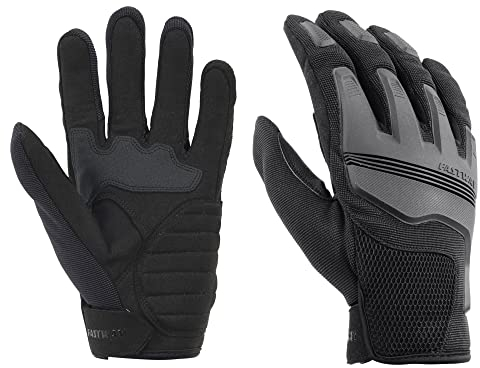 FAST WAY Offroad II Motorradhandschuhe Sommer, CE Zertifizierte Offroad Motocross Handschuhe, Bequeme Motorrad Handschuhe Herr & Frau, Schwarz, L