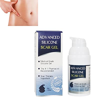 Advanced Scar Gel,Fortschrittliche Narbencreme,Akne Narben Entfernungs Creme,Narben-Gel für Operationsnarben,Silikon-Narbengel,Wasserfestes Narbengel,Kaiserschnitte, Dehnungsstreifen, Verbrennungen
