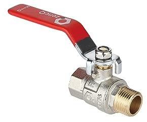 zencQ Vanne à bille 1/2 pouce MF Poignée à levier - PN40 bar Vanne à bille en laiton avec levier pour l'industrie, les tonneaux de pluie avec filetage intérieur et filetage extérieur (1/2)