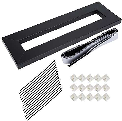 Glomora Effektpedalboard Mini für Gitarre und Bass, 40x13cm Aluminium Legierung Pedalboard mit Klettband und Kabelclips, Rutschfestes Effektpedale Board für Musiker, Komplettes Set mit Montagezubehör