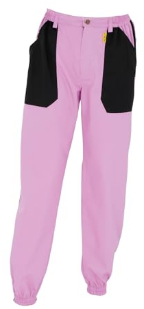 LYSON Imkerhose Hose für Imker Arbeit mit Bienen Imkeri Schutzhose Arbeitshose Bienenzuchthose Bienenzuchthosen Cargo Hose Schutzhose Streetwear Outdoor Lila Größe XS