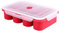 Bac de congélation en silicone avec couvercle, Grand bac à glaçons pour soupe Plateaux de congélation pour aliments pour bébés Récipients de congélation pour soupe Moules de congélation, Rouge