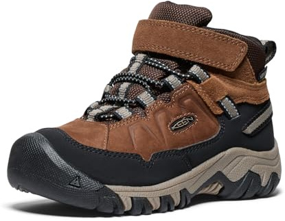 KEEN Unisex Kinder Targhee 4 Mid Waterproof Wanderstiefel, Bison Brindle, 29 EU
