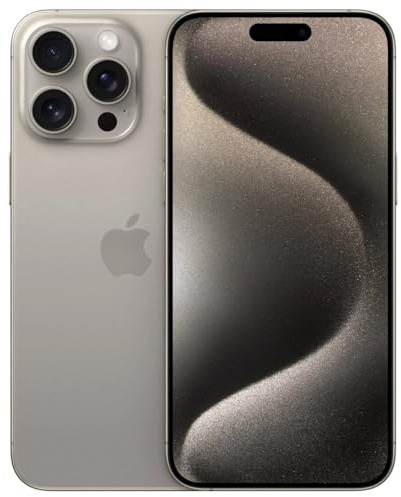 Apple iPhone 15 Pro Max, 1TB, Natural Titanium - Unlocked (Renewed)