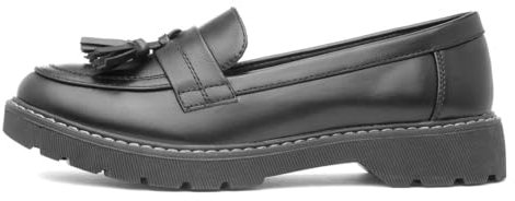 Lilley Angel Womens Black Tassle Loafer - Size 6 UK - Black