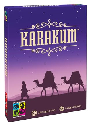 Brain Games – KARAKUM – Playing Card Games – Gather Resources to Create the Most Valued Caravan to Cross the Karakoum Desert - Ages 8 and Above – 2 to 4 Players – 15 Min