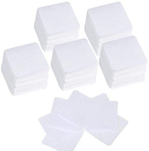 600 toallitas sin pelusa para uñas, almohadillas absorbentes de gel UV, algodón, arte de uñas (blanco, 600 piezas)