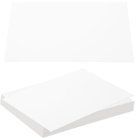 PATIKIL 12x8x0.04 Hojas de Cartón, 20 Piezas de 40Pt de Grosor Tablero de Encuadernación de Libros Resistente para Cubierta de Encuadernación de Libros, Blanco