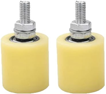 Lot de 2 rouleaux de guidage pour portail coulissant, en nylon robuste pour maison, garage, jardin (32 x 40 mm)