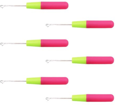 Dinghaole Crochet À Crochet Avec Poignée En Plastique Ergonomique En 6 Pièces - Outil Professionnel De Tricotage Et De Verrouillage Pour Stylistes Avec Aiguilles D'extension Dreadlock De Qualité Salon