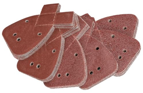 60PCS Black and Decker Mouse Sander Pads,4-Hole Hook and Loop Sanding Pads with Extra 2 Replacement Tips - 10 Each of 40/60/80/120/180/240 Grit Assorted Sanding Pads for Mouse Sanders
