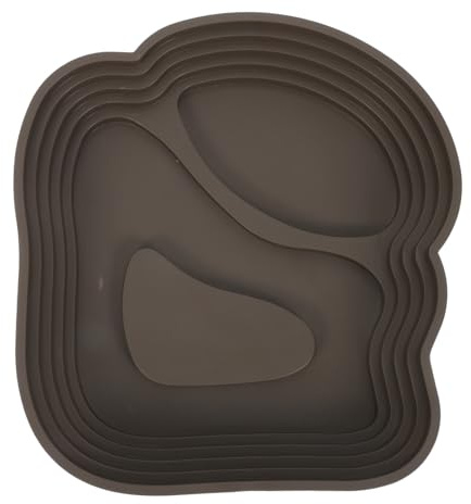 JOINPAYA Piscina para Reptiles Grande con Rampa Antideslizante, Cuenco de Agua y Alimentación para Tortugas, Plástico Duradero Marrón Verde, Plato Baño para Hábitat Acuático de Lagartos