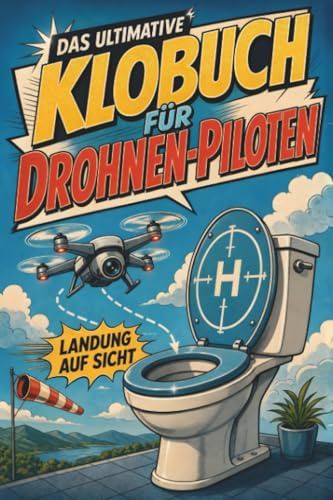 Das ultimative Klobuch für Drohnen-Piloten: Landung auf Sicht. Lustiges Geschenk für Fans von Drohnenfliegen, DJI und FPV
