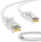 HB-DIGITAL 2m LAN Kabel RJ45 Patchkabel mit CAT 7 Rohkabel S/FTP - GHMT zertifiziert - 10 Gigabit Ethernet Netzwerkkabel Kupfer Profi PiMF für Patchpanel Switch PC Router - Weiss