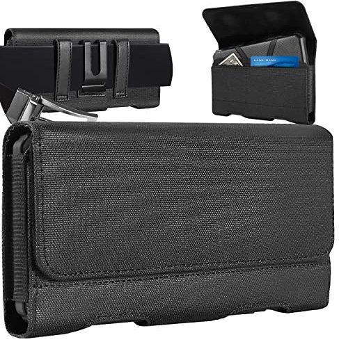 BECPLT for Galaxy S25 Ultra 5G Holster Case,Galaxy S24 Ultra S23 Ultra 5G S22+ 5G S21 Ultra 5G Nylon Holster Belt Case with Clip/Loops Belt Pouch Holder for Galaxy Note 20 Ultra S20+ S20 Ultra 5G