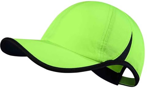 GADIEMKENSD Performance Run Hat Summer Cooling Hats for Womens Mens Golf Hat Breathable Adjustable Plain Dad Cap Sun Protection for Tennis Hiking Workout Gym Hunting Outdoor Fluorescent Green