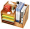 Cinnani Organizer Schreibtisch Holz,Schreibtisch Organizer mit Dokumentenablage A4 Briefablage Ablagefächer Holz für Büro Arbeitszimmer Schule Office