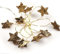 hellum LED Lichterkette mit Sternen, 20 Sterne aus Birkenrinde, LED warmweiß mit Timer, batteriebetrieben (3xAA nicht inkl.) Weihnachtsdeko für Innen, 151060