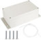 Elektronik Anschlussdose, Abzweigdosen wasserdichte IP65, Verteilerdose Aufputz, Aufputzdose, Electronic Projekt Box, Anschlusskasten Gehäuse Kunststoff (grauweiße Farbe, mit festem Ohr, 200x120x75mm)
